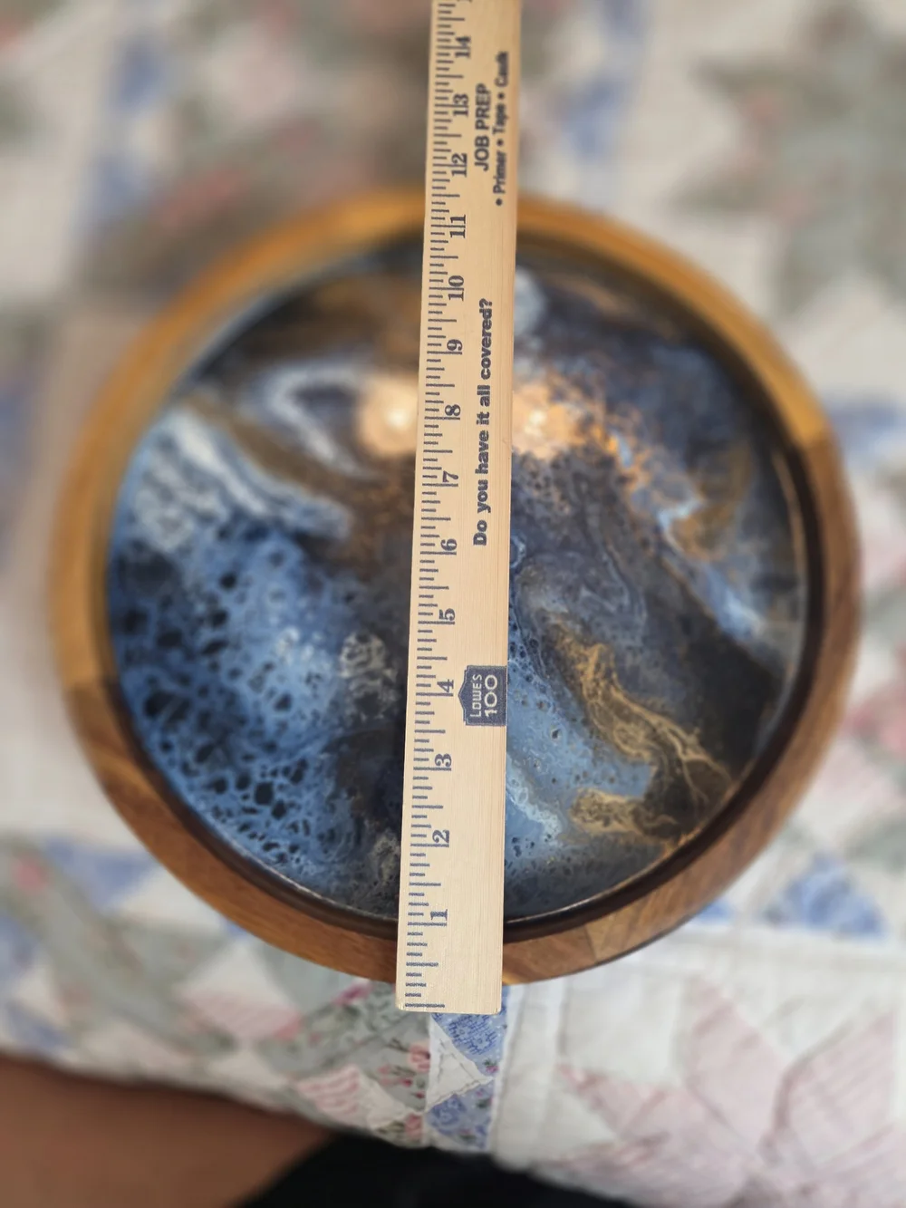 Handmade Resin and Wood Decorative Lazy Susan